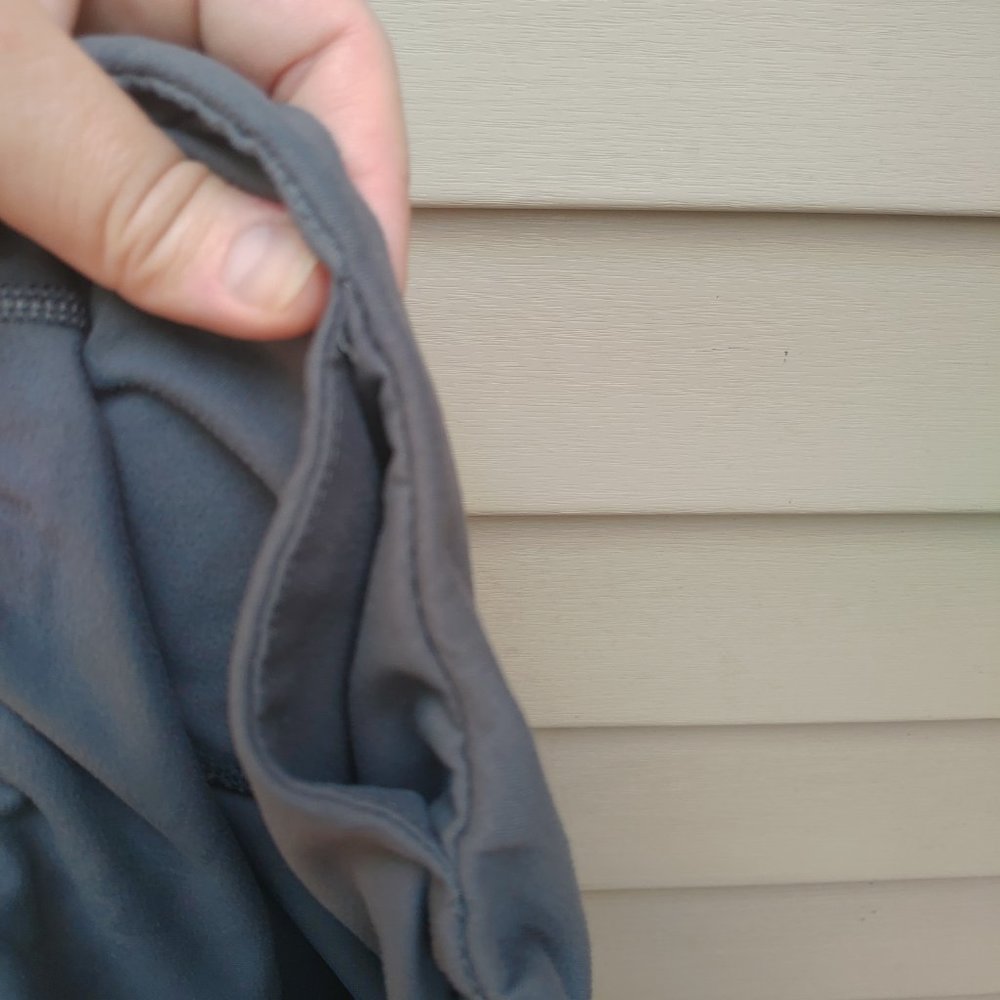 Gray Performance Leggings Side Pockets Solid Gym Fitness Yoga - Picture 6 of 8